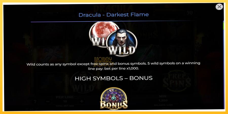 Игровой аппарат Dracula - Darkest Flame - игра на реальные деньги, картинка 5