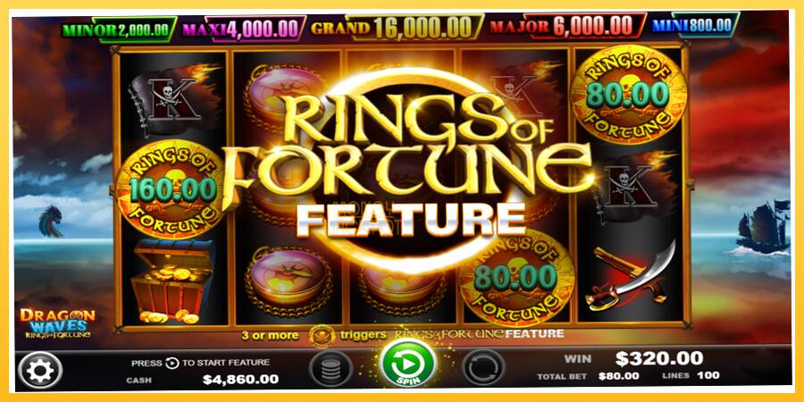 Игровой аппарат Dragon Waves - Rings of Fortune - игра на реальные деньги, картинка 3