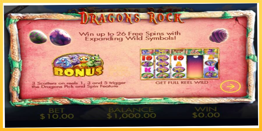 Игровой аппарат Dragons Rock - игра на реальные деньги, картинка 1