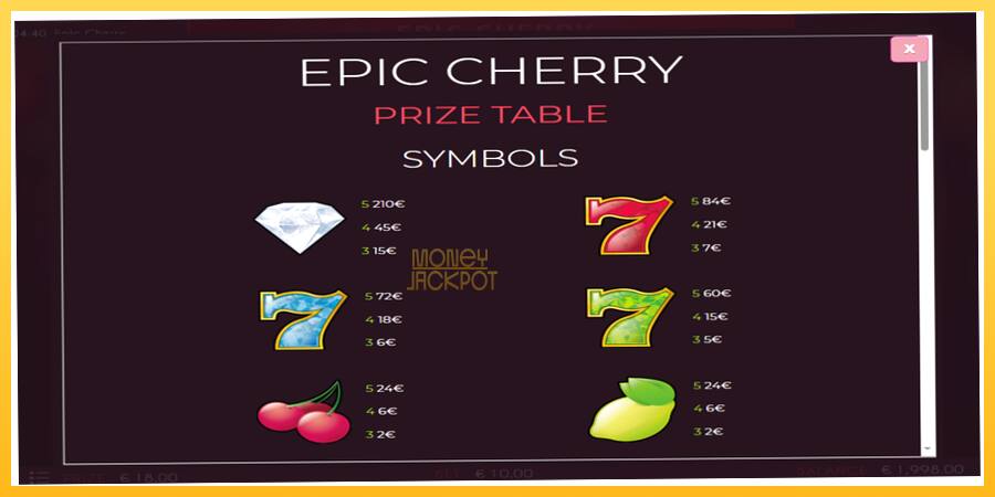 Игровой аппарат Epic Cherry - игра на реальные деньги, картинка 4