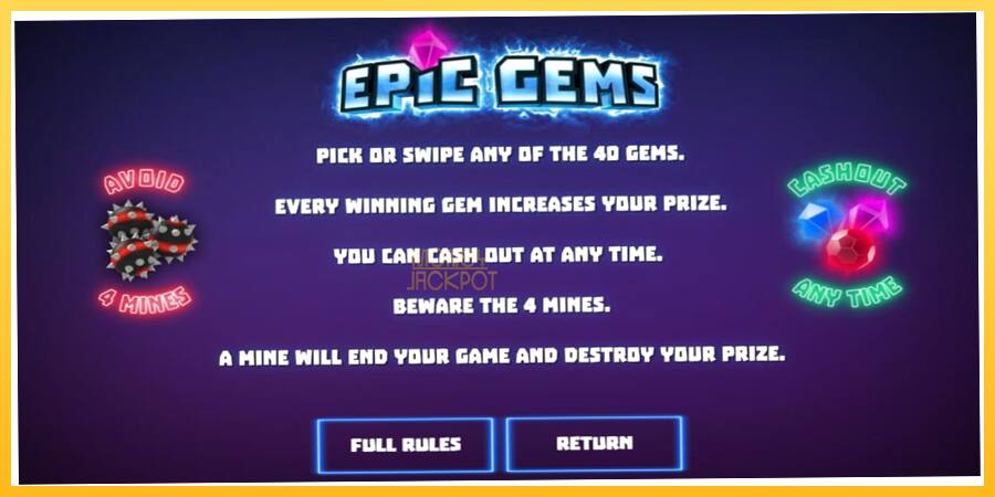 Игровой аппарат Epic Gems - игра на реальные деньги, картинка 3