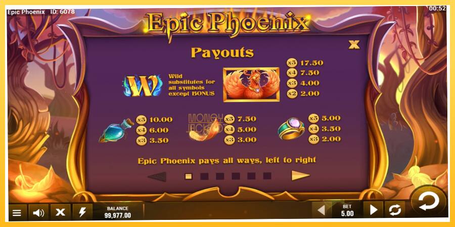 Игровой аппарат Epic Phoenix - игра на реальные деньги, картинка 4