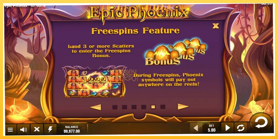 Игровой аппарат Epic Phoenix - игра на реальные деньги, картинка 5