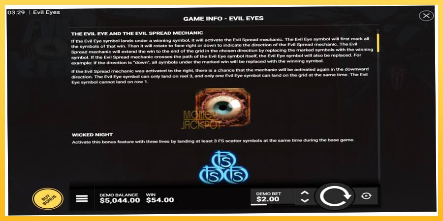 Игровой аппарат Evil Eyes - игра на реальные деньги, картинка 4