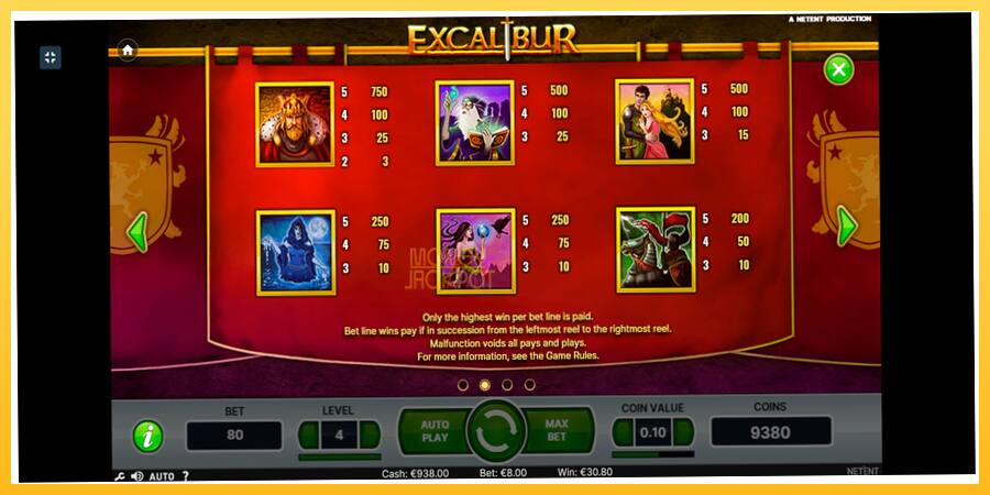 Игровой аппарат Excalibur - игра на реальные деньги, картинка 7