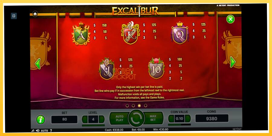 Игровой аппарат Excalibur - игра на реальные деньги, картинка 8