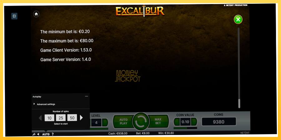 Игровой аппарат Excalibur - игра на реальные деньги, картинка 10