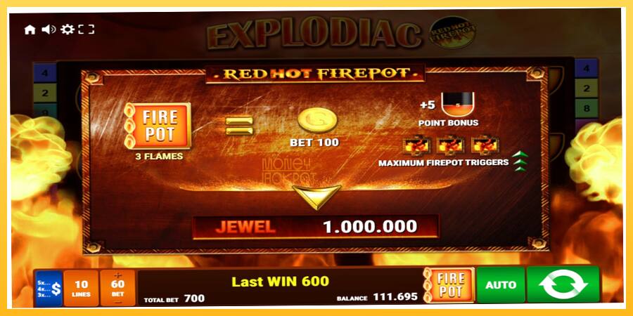 Игровой аппарат Explodiac Red Hot Firepot - игра на реальные деньги, картинка 6