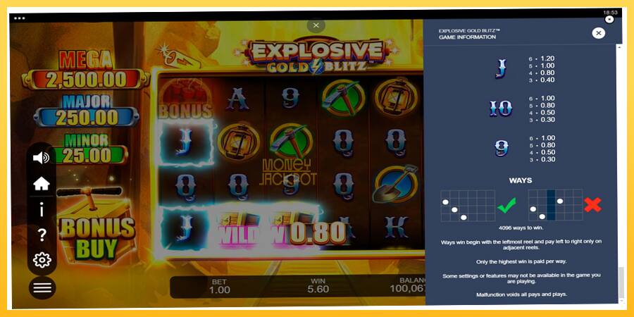 Игровой аппарат Explosive Gold Blitz - игра на реальные деньги, картинка 7