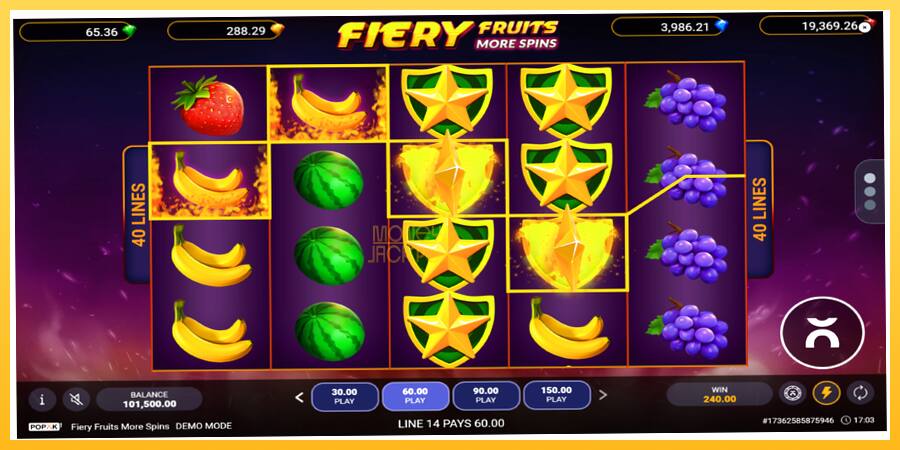 Игровой аппарат Fiery Fruits More Spins - игра на реальные деньги, картинка 3