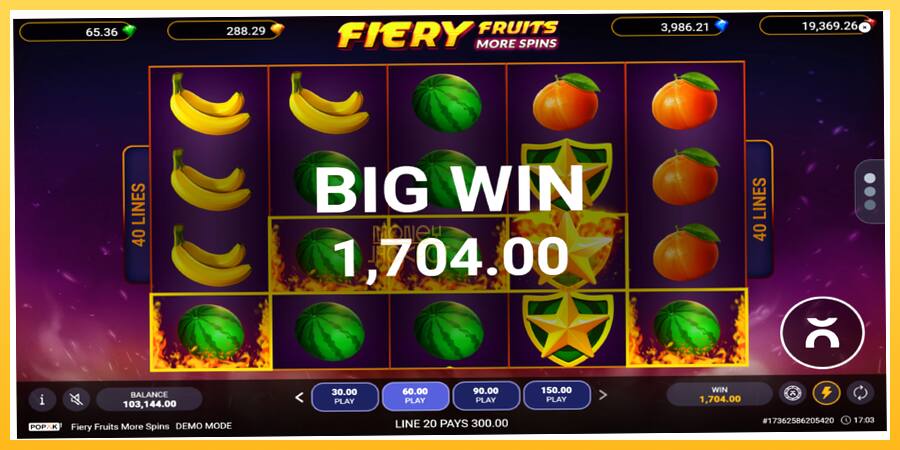 Игровой аппарат Fiery Fruits More Spins - игра на реальные деньги, картинка 4