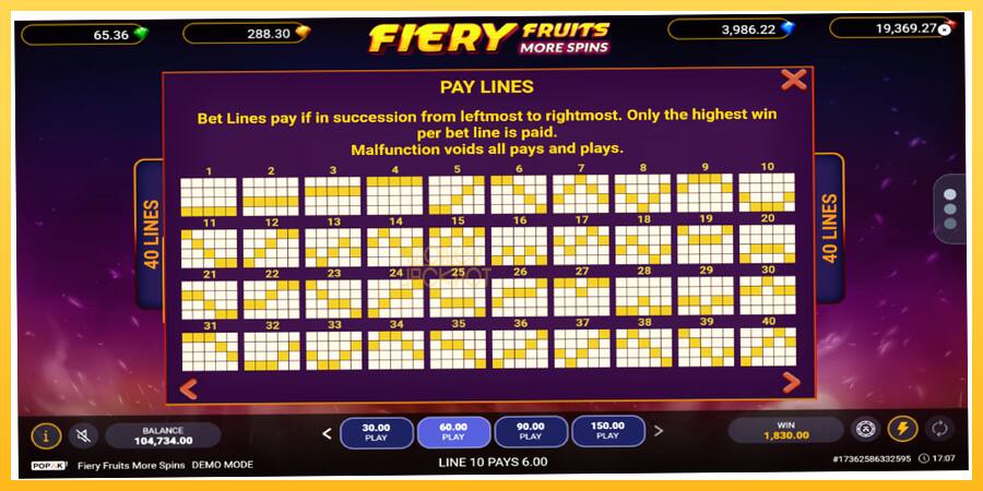 Игровой аппарат Fiery Fruits More Spins - игра на реальные деньги, картинка 7