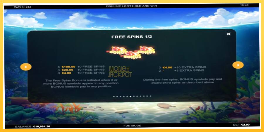 Игровой аппарат Fishline Loot Hold and Win - игра на реальные деньги, картинка 5