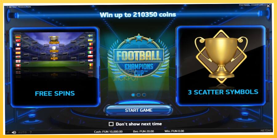 Игровой аппарат Football Champions Cup - игра на реальные деньги, картинка 1