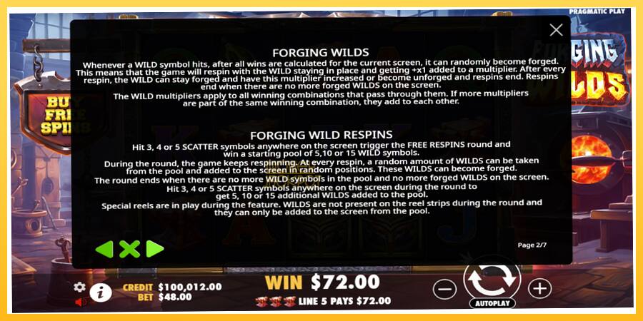 Игровой аппарат Forging Wilds - игра на реальные деньги, картинка 6