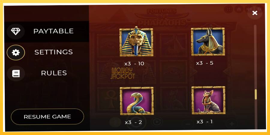 Игровой аппарат Fortunes of Pharaohs - игра на реальные деньги, картинка 6