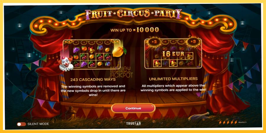 Игровой аппарат Fruit Circus Party - игра на реальные деньги, картинка 1