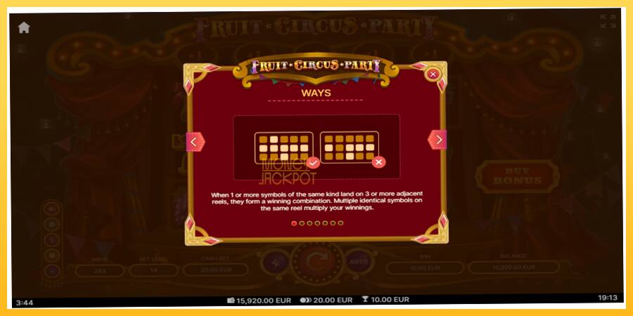 Игровой аппарат Fruit Circus Party - игра на реальные деньги, картинка 5