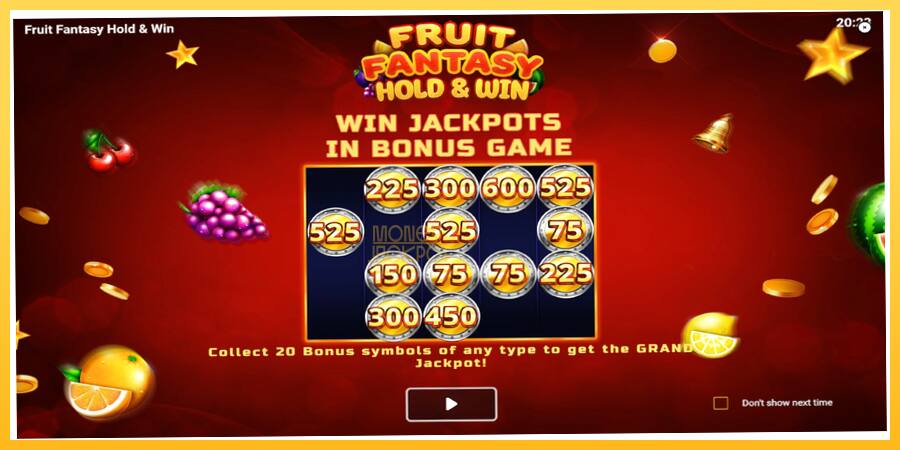 Игровой аппарат Fruit Fantasy Hold & Win - игра на реальные деньги, картинка 1