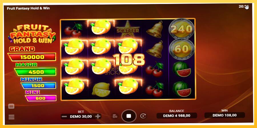 Игровой аппарат Fruit Fantasy Hold & Win - игра на реальные деньги, картинка 3