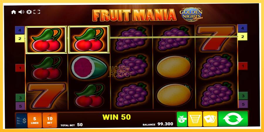 Игровой аппарат Fruit Mania Golden Nights - игра на реальные деньги, картинка 2