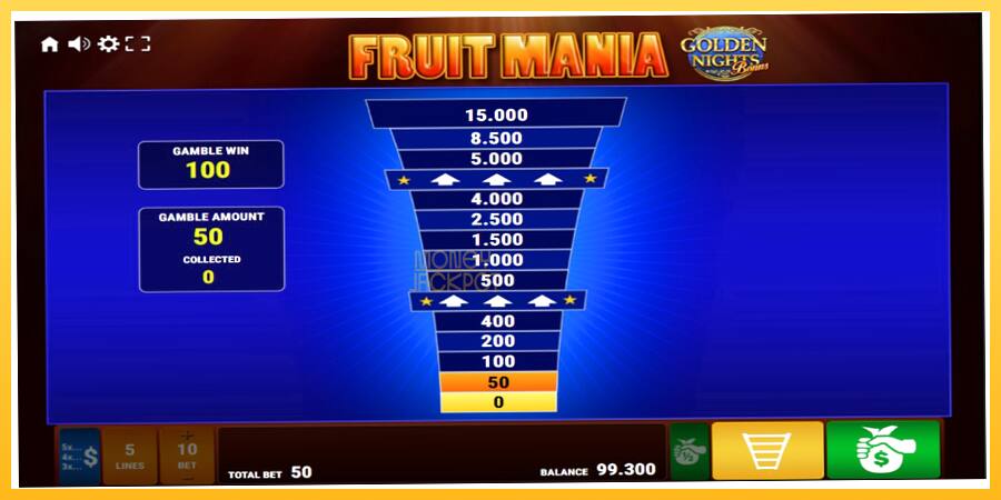 Игровой аппарат Fruit Mania Golden Nights - игра на реальные деньги, картинка 3