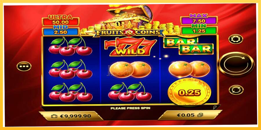 Игровой аппарат Fruits & Coins - игра на реальные деньги, картинка 2