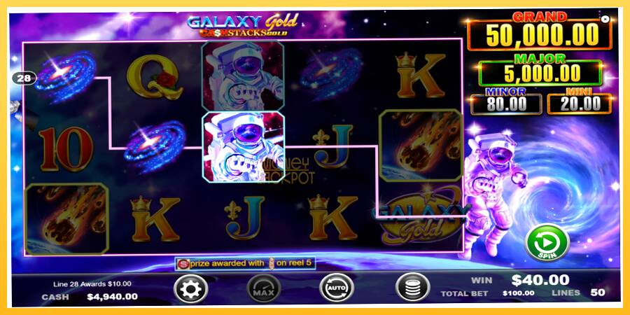 Игровой аппарат Galaxy Gold CashStacks Gold - игра на реальные деньги, картинка 3