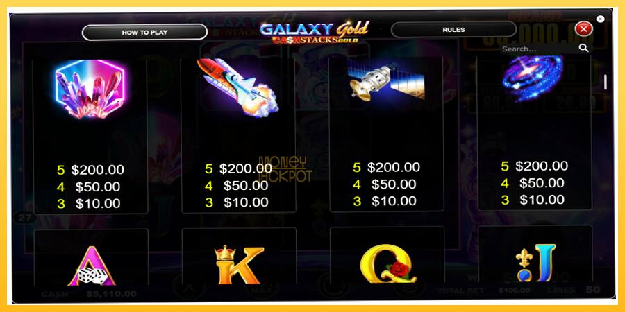 Игровой аппарат Galaxy Gold CashStacks Gold - игра на реальные деньги, картинка 5