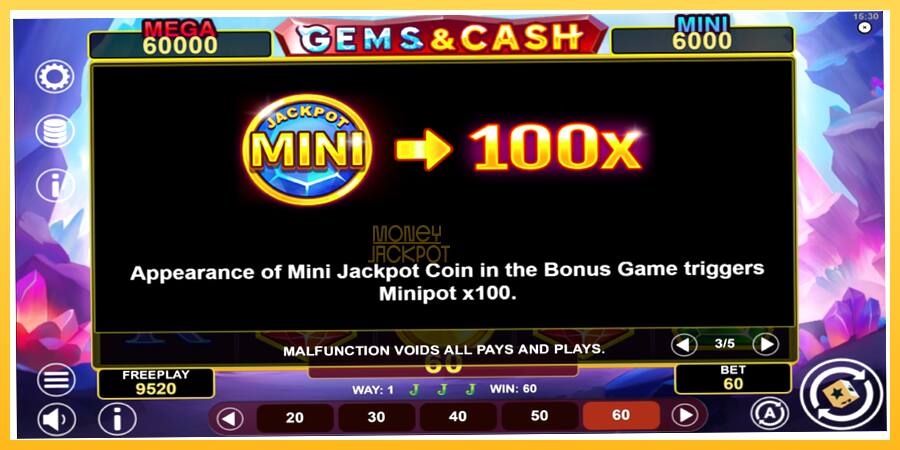 Игровой аппарат Gems & Cash - игра на реальные деньги, картинка 7