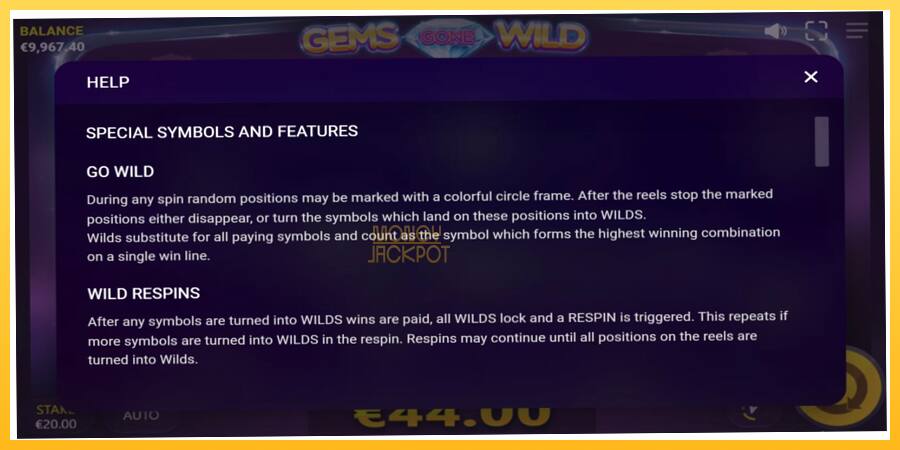 Игровой аппарат Gems Gone Wild - игра на реальные деньги, картинка 6