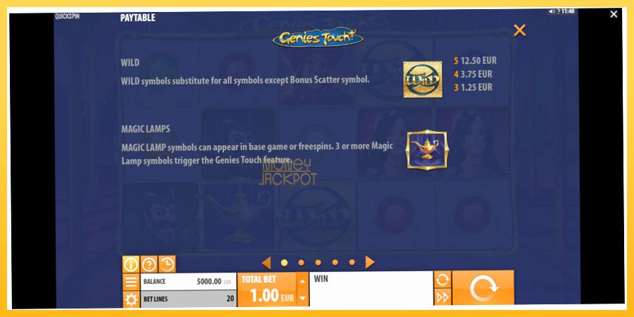 Игровой аппарат Genies Touch - игра на реальные деньги, картинка 3