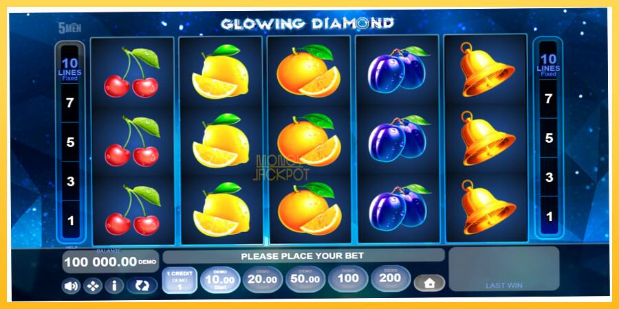 Игровой аппарат Glowing Diamond - игра на реальные деньги, картинка 1