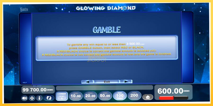 Игровой аппарат Glowing Diamond - игра на реальные деньги, картинка 6