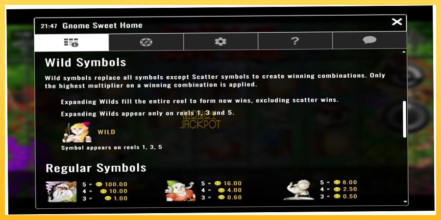 Игровой аппарат Gnome Sweet Home - игра на реальные деньги, картинка 4
