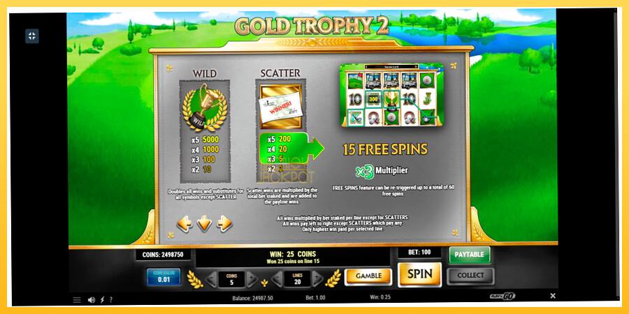 Игровой аппарат Gold Trophy 2 - игра на реальные деньги, картинка 6