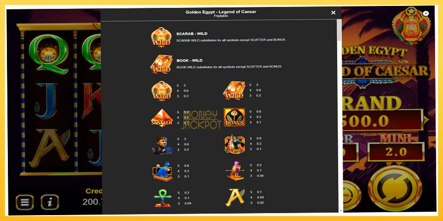 Игровой аппарат Golden Egypt Legend of Caesar - игра на реальные деньги, картинка 6