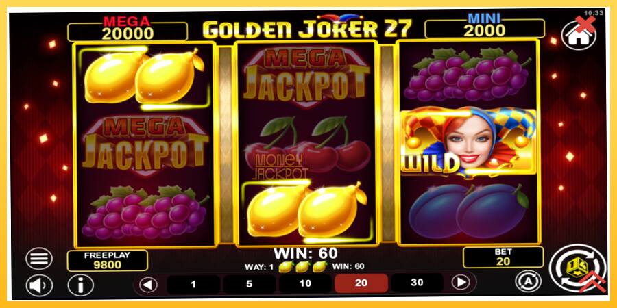 Игровой аппарат Golden Joker 27 Hold & Win - игра на реальные деньги, картинка 3