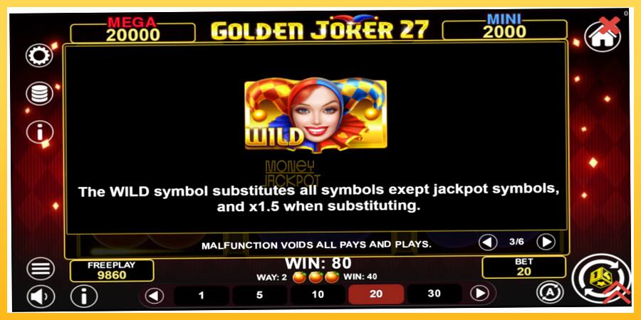 Игровой аппарат Golden Joker 27 Hold & Win - игра на реальные деньги, картинка 7