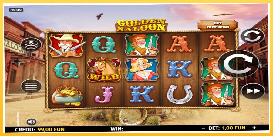 Игровой аппарат Golden Saloon - игра на реальные деньги, картинка 2