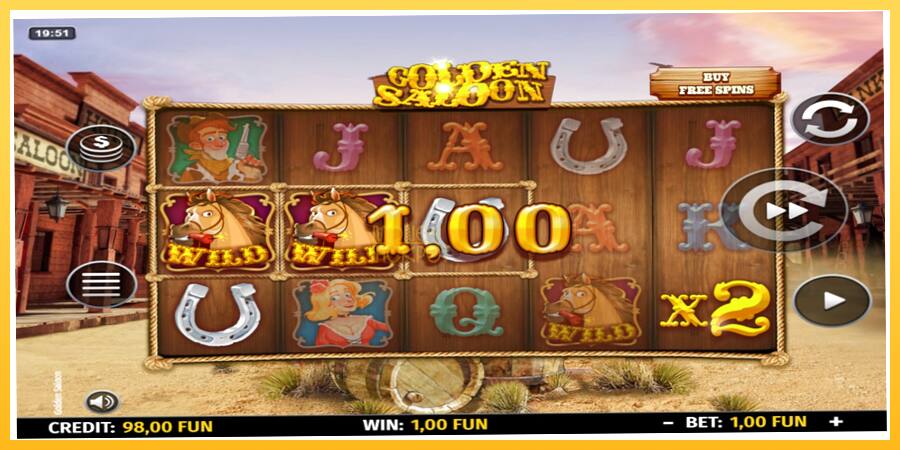 Игровой аппарат Golden Saloon - игра на реальные деньги, картинка 3