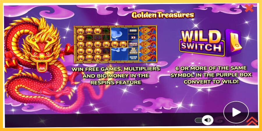 Игровой аппарат Golden Treasures - игра на реальные деньги, картинка 1