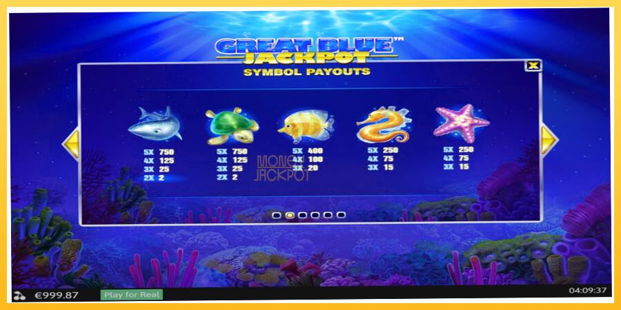 Игровой аппарат Great Blue Jackpot - игра на реальные деньги, картинка 5