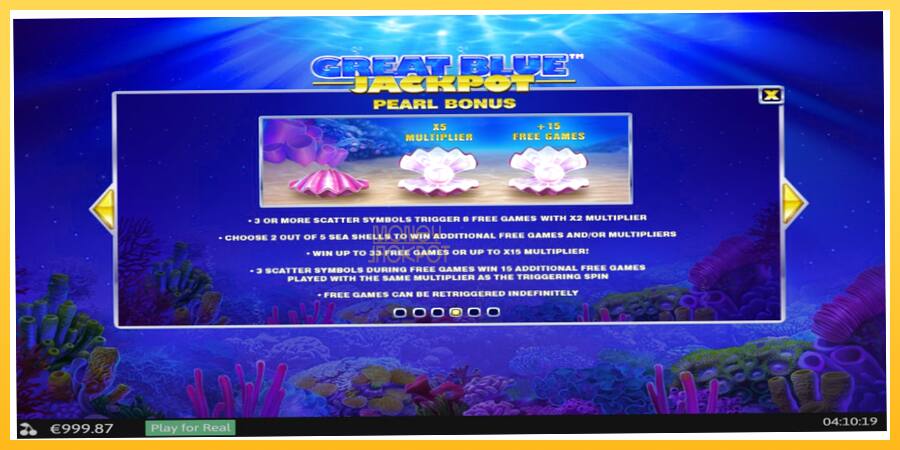 Игровой аппарат Great Blue Jackpot - игра на реальные деньги, картинка 6