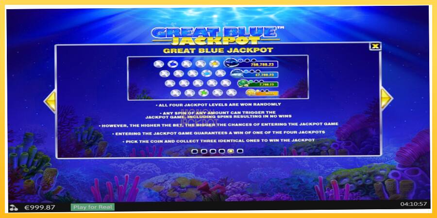 Игровой аппарат Great Blue Jackpot - игра на реальные деньги, картинка 7