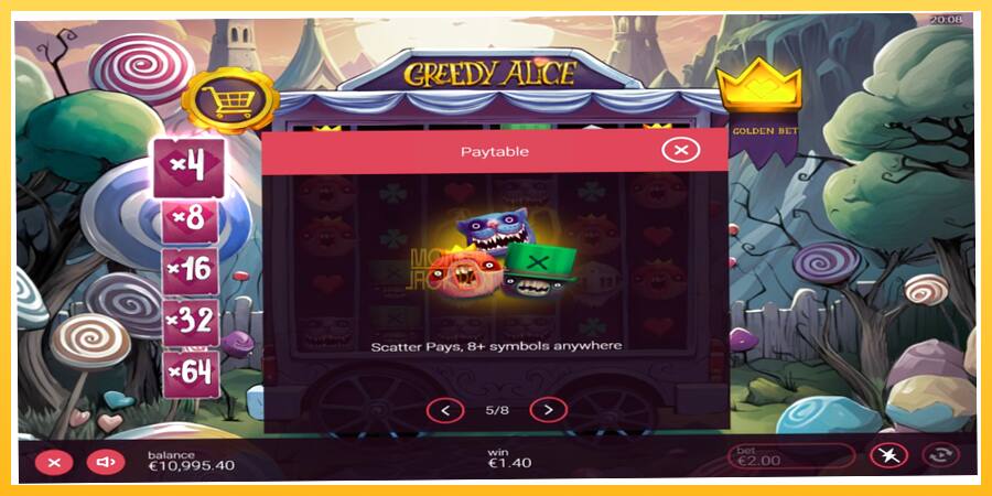 Игровой аппарат Greedy Alice - игра на реальные деньги, картинка 4