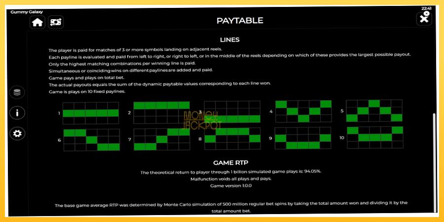 Игровой аппарат Gummy Galaxy - игра на реальные деньги, картинка 6