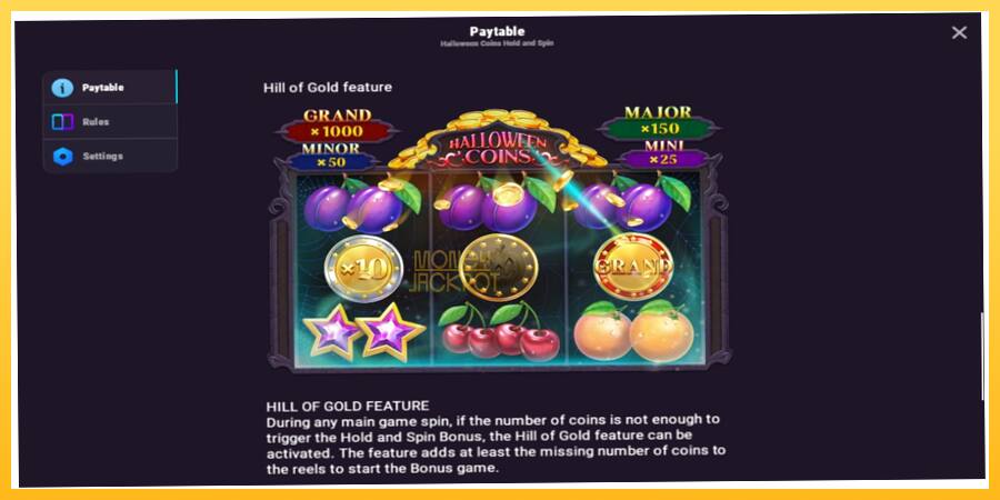 Игровой аппарат Halloween Coins Hold and Spin - игра на реальные деньги, картинка 5