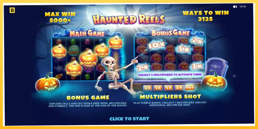 Игровой аппарат Haunted Reels - игра на реальные деньги, картинка 1