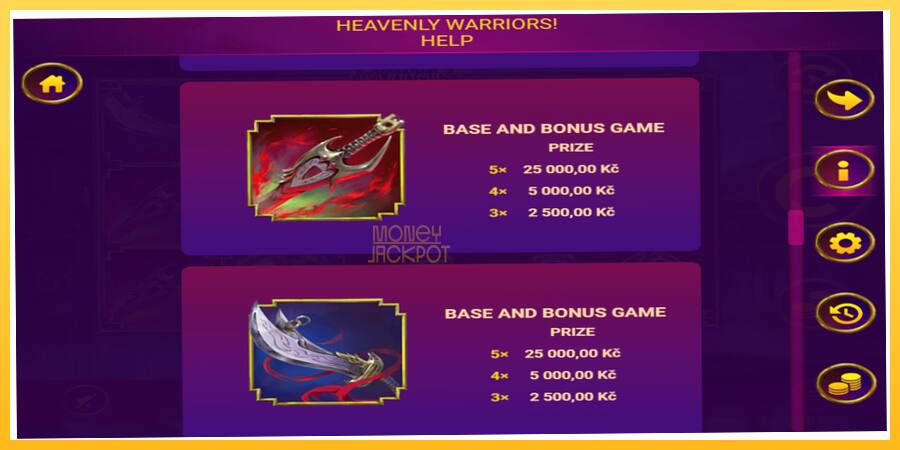 Игровой аппарат Heavenly Warriors - игра на реальные деньги, картинка 3